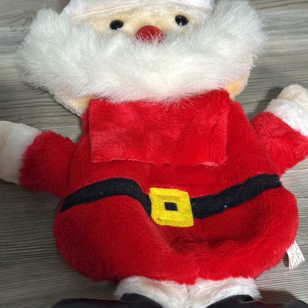 Vintage Christmas Stocking Fur-trimmed Santa With FAT BELLY Opening Retro Taiwan